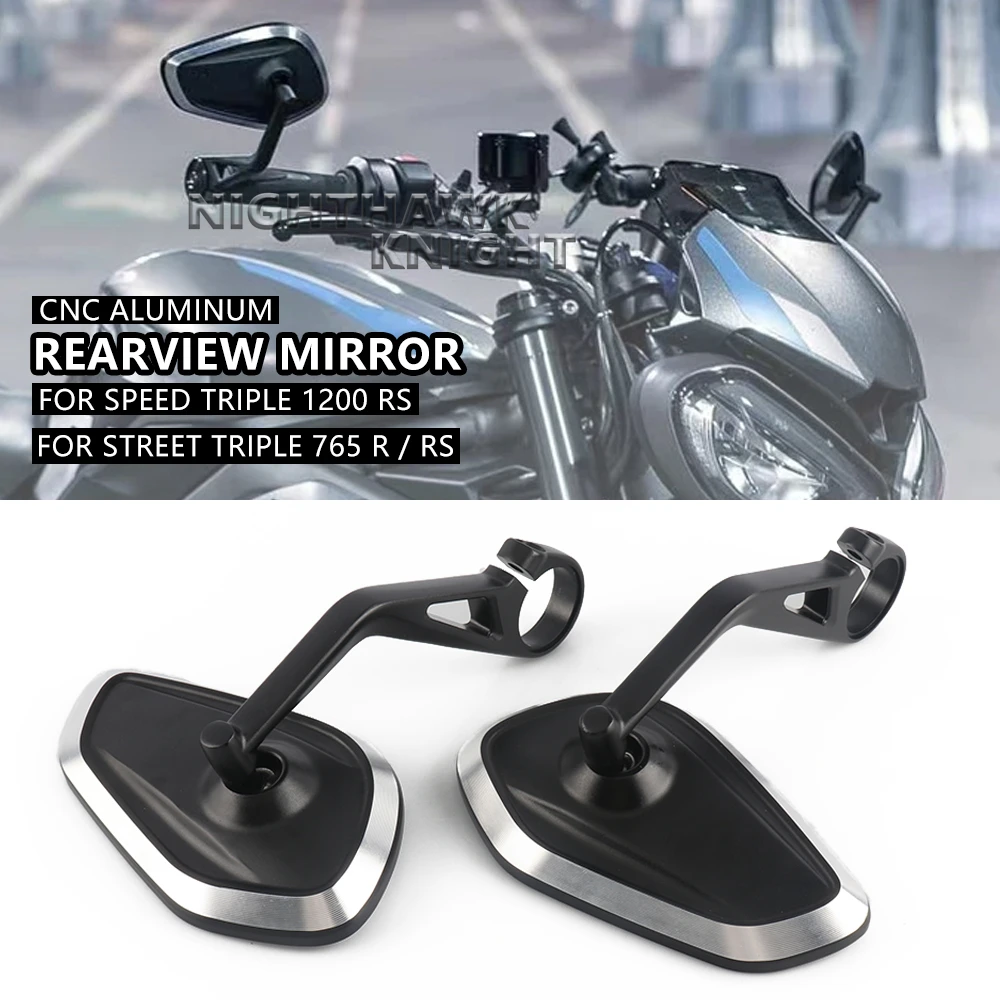 

Комплект зеркал заднего вида на руле мотоцикла для Street Triple S 765 765RS 765R Speed Triple 1200RS 1200RR, аксессуары с ЧПУ