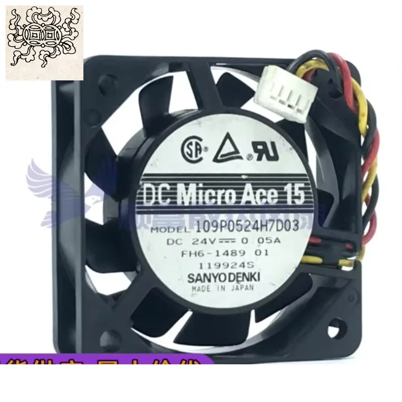

Ltsf For Sanyo Denki 109P0524H7D03 DC 24V 0.05A 50x50x15mm 3-Wire Server Cooling Fan
