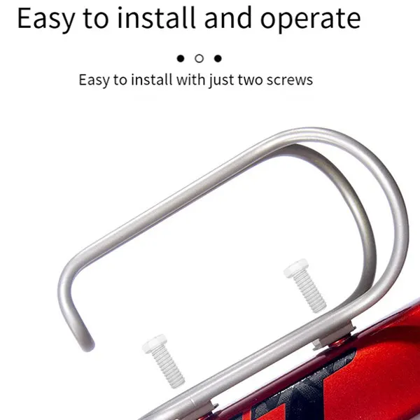 Accessorio per bicicletta Portabottiglie per bicicletta Portaborraccia per bicicletta in lega di titanio Portaborraccia per guida cava con viti Stile B Bottiglia d'acqua per bici