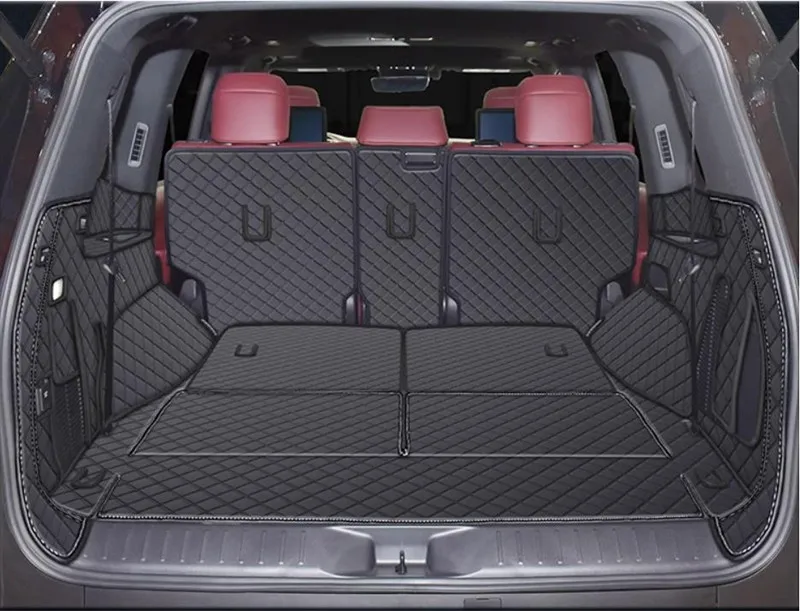 High quality! Special car trunk mats for Lexus LX 600 7 seats 2024 waterproof cargo liner boot carpets cover for LX600 2023 2022