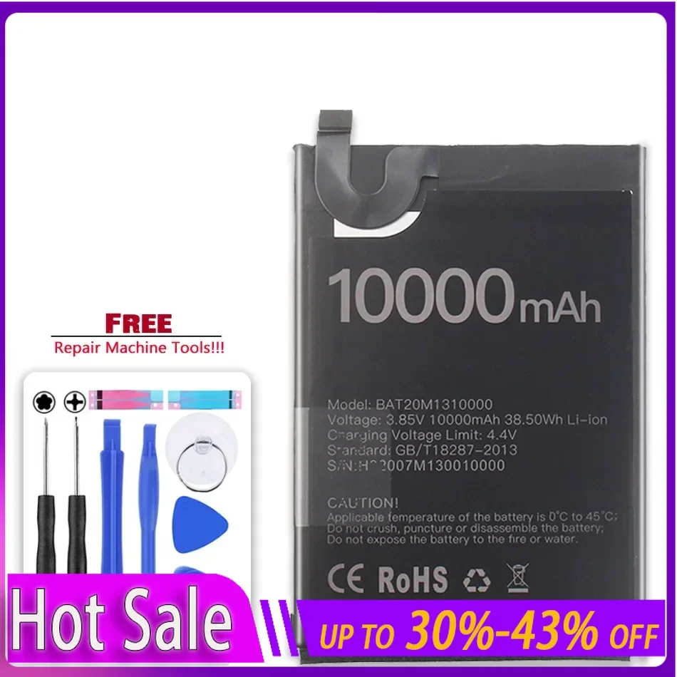 

Battery 10000mAh BAT20M1310000 for DOOGEE S88 Plus Mobile Phone Batteries +Tools Warranty