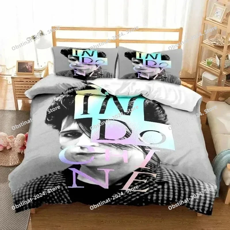 

3D Print Indochine Rock Logo Bedding Set Double Twin King Duvet Cover Comforter Pillowcase Boys Girls Adults Bedroom