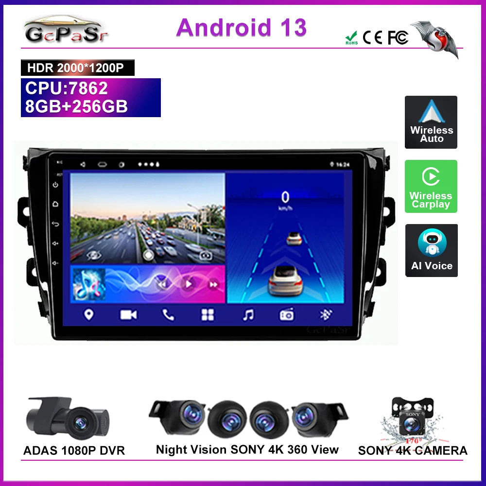 

Android 12 For Zotye T600 2014 - 2019 Cameras IPS Screen No 2Din DVD GPS TV Navigation Head Unit Mirror Link 4G WiFi SWC QLED