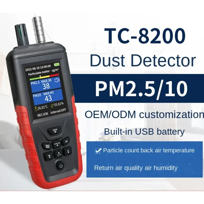 

Dust particle counter PM2.5/10 dust-free workshop air quality meltblown cloth dust concentration detection instrument