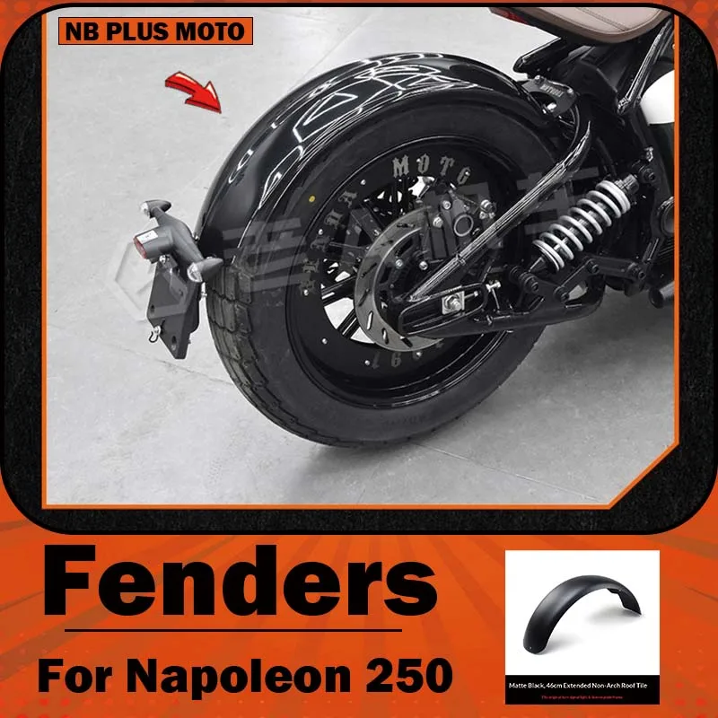 【Premium】Für Benda Napoleon 250 Retro Bobber hinterer Kotflügel, verlängerter hinterer Schmutz- und Wasserschutz