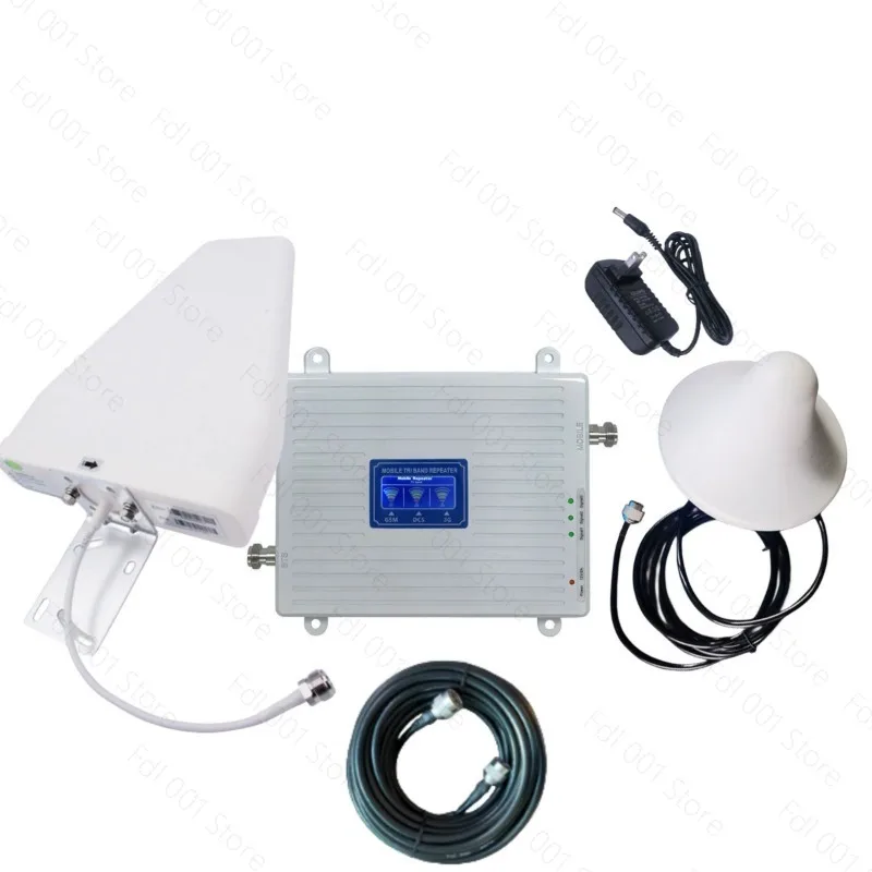 Foreign tri-band 900/1800/2100MHz 2G, 3G, 4G mobile signal amplifier enhanced and expanded receiver