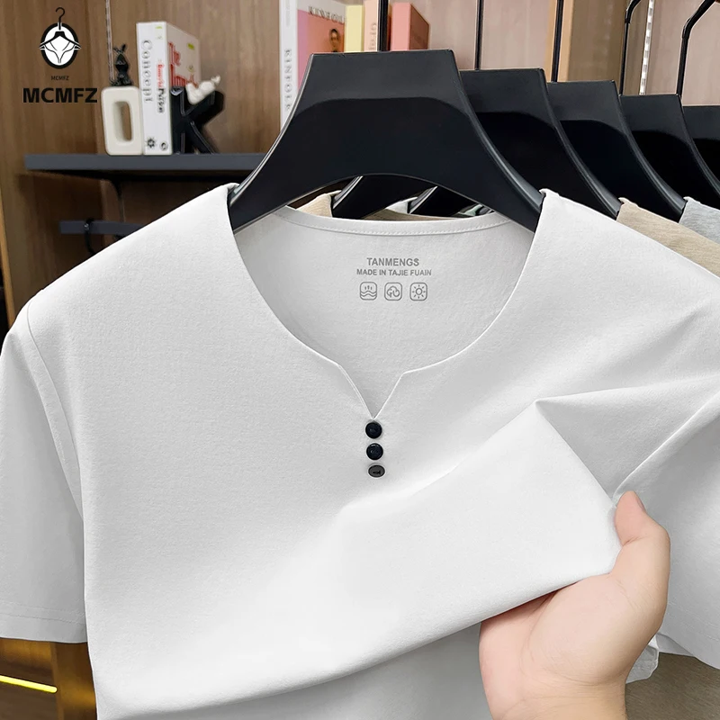 Men Breathable Henley Neck T Shirt Short Sleeve Tops For Men Daily Wear Work Outfits And Casual Fashion Style image 6