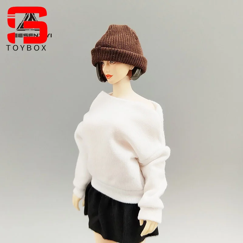 1/12 스케일 트렌디 콜드 모자 의류 액세서리 모델 맞는 6 ''남성 여성 군인 액션 피규어 바디 인형