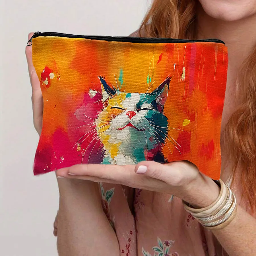 New Halloween Witch Print Storage Bag Cosmetic Storage Pencil Bags Zipper Bag Wholesale Makeup Bags Makeup Pouch Purse