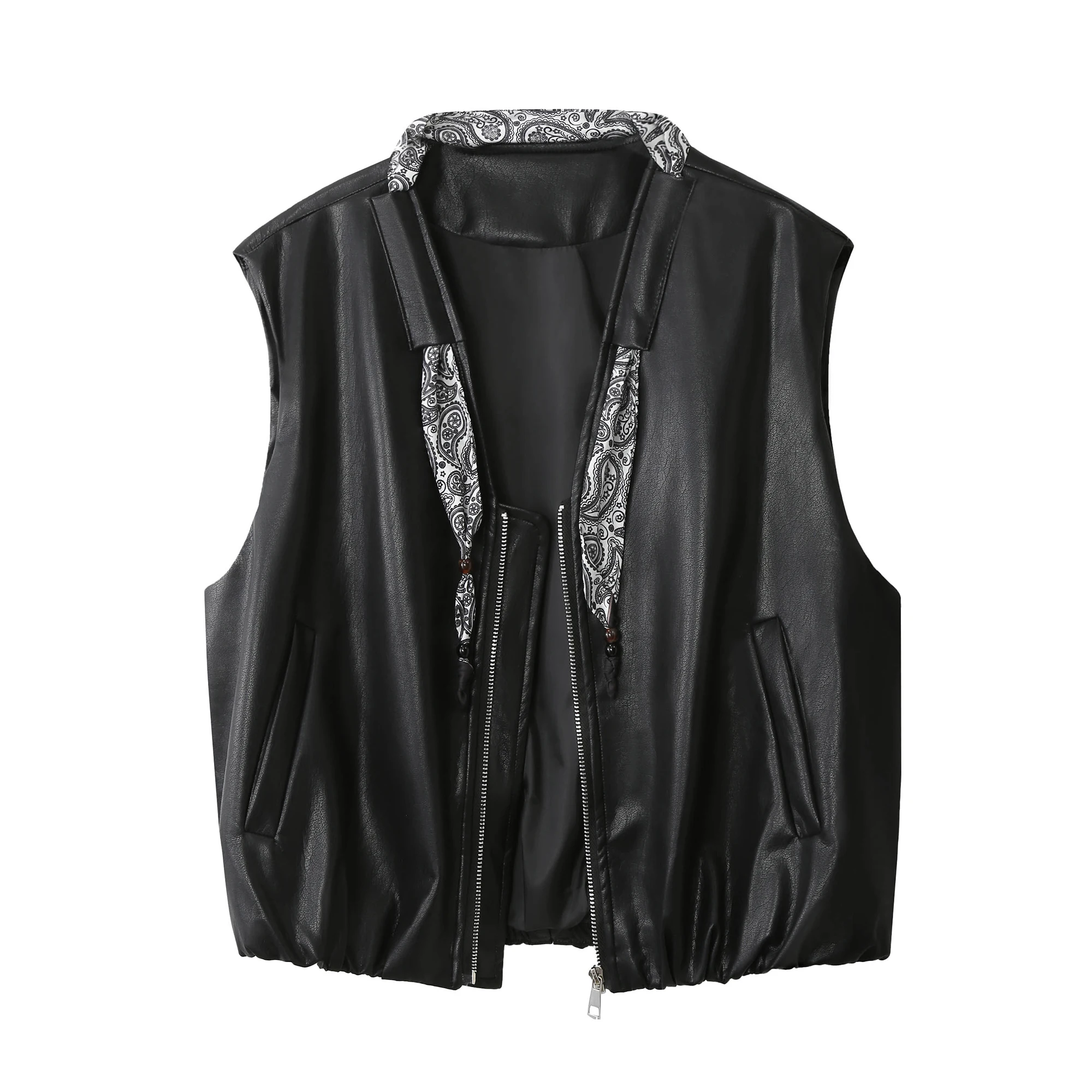 الكورية Sle وشاح حريري V-Ne Jaet المرأة 2025 سوبر ular معطف جلد صغير الحجم دراجة نارية الملابس Jaet طبقات T...