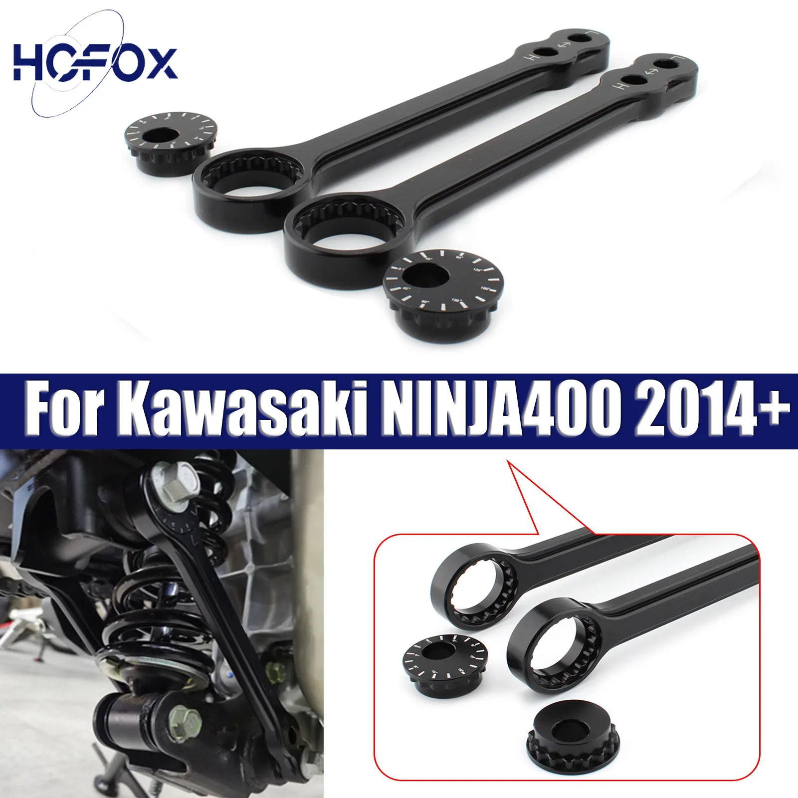 

For Kawasaki NINJA400 2014+ 2Pcs Motorcycle Rear Suspension Linkager Lowering Kit