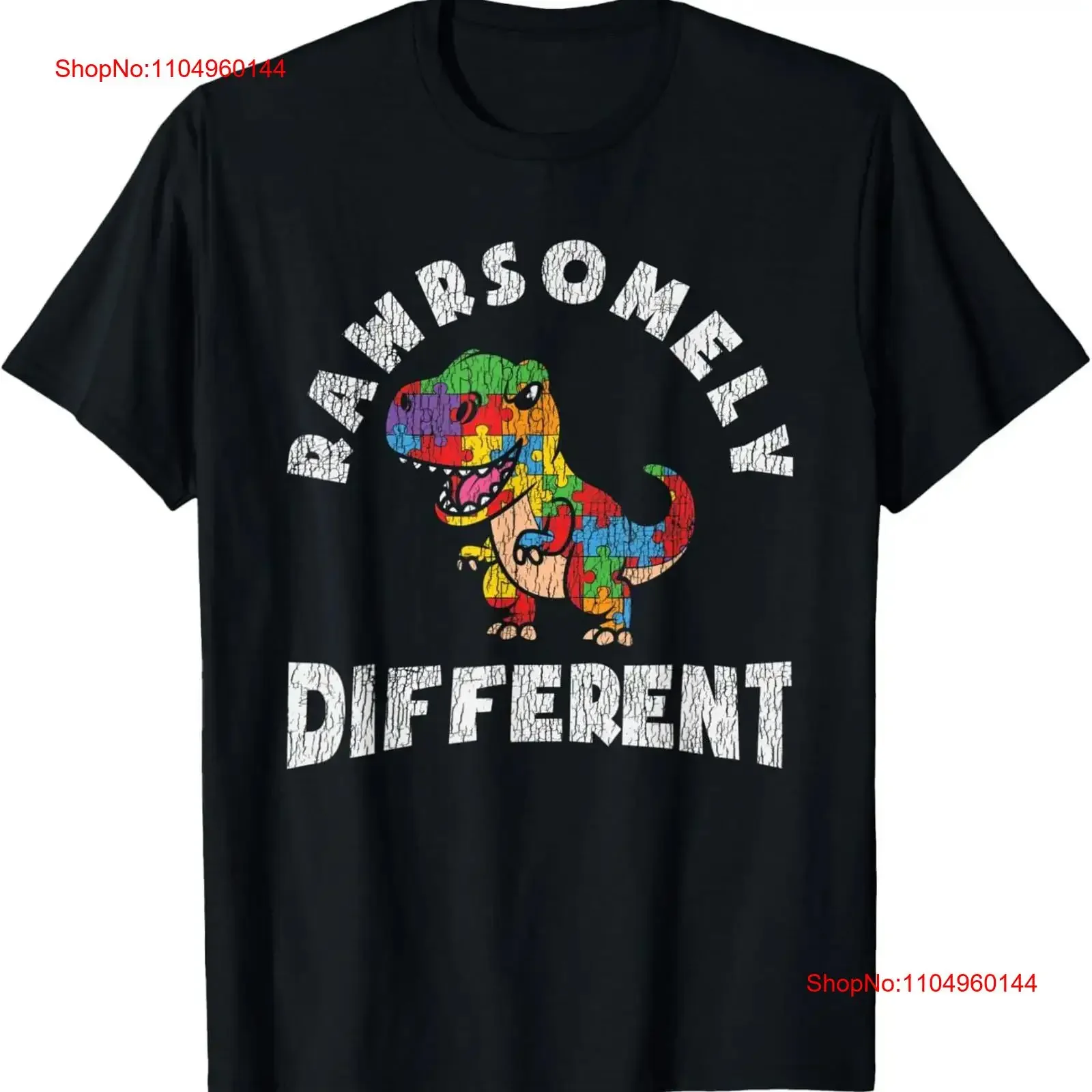 

Rawrsomely Different Dinosaur Autistic Kid Autism Awareness T Shirt vintage Washed Versatile Top For Everyday Wear