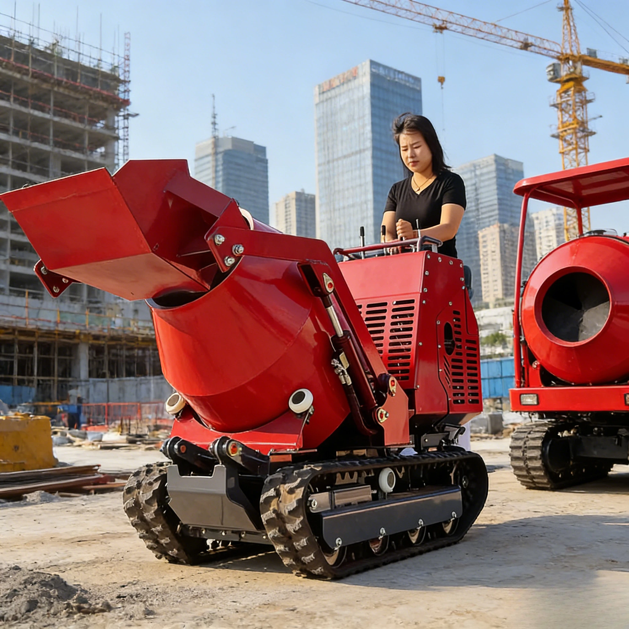 Hot Selling Mini Concrete Mixer 750kg Self-loading Crawler Dump Truck with iesel Engine High-horse Motor customized