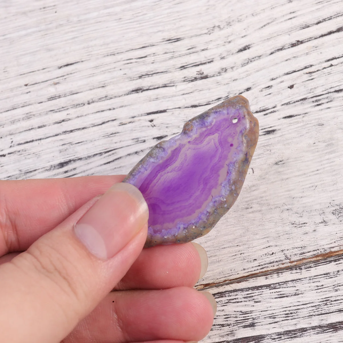 

Happy Yami Flat Beads Drilled Agate Slices 20Pcs Natural Stone Pendants Healing Geode Crystal Wedding Place Home Decor