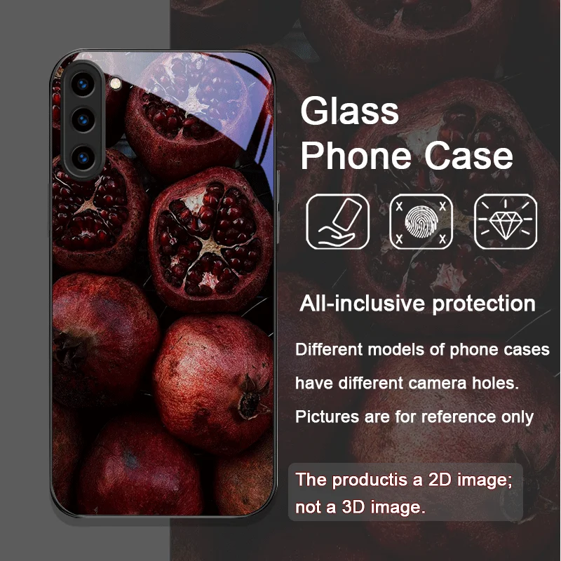 Luxurious Pomegranate Flower Pattern Tempered Glass Phone Case for Samsung Galaxy S25 Ultra S24 S23 Plus S22 S21 S20 FE 5G Cover - view 5