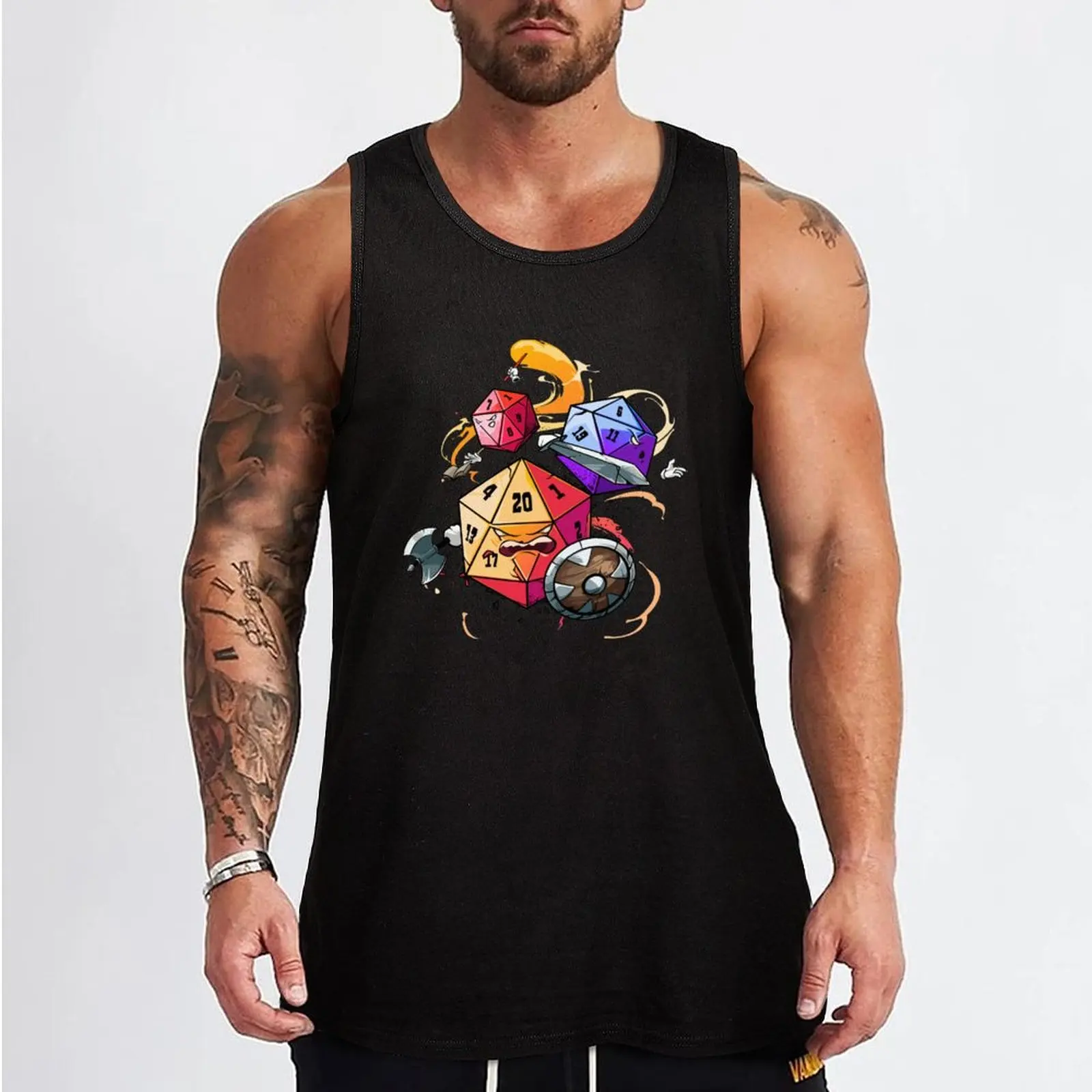 Dice Warriors Tank Top t-shirts man anime gym