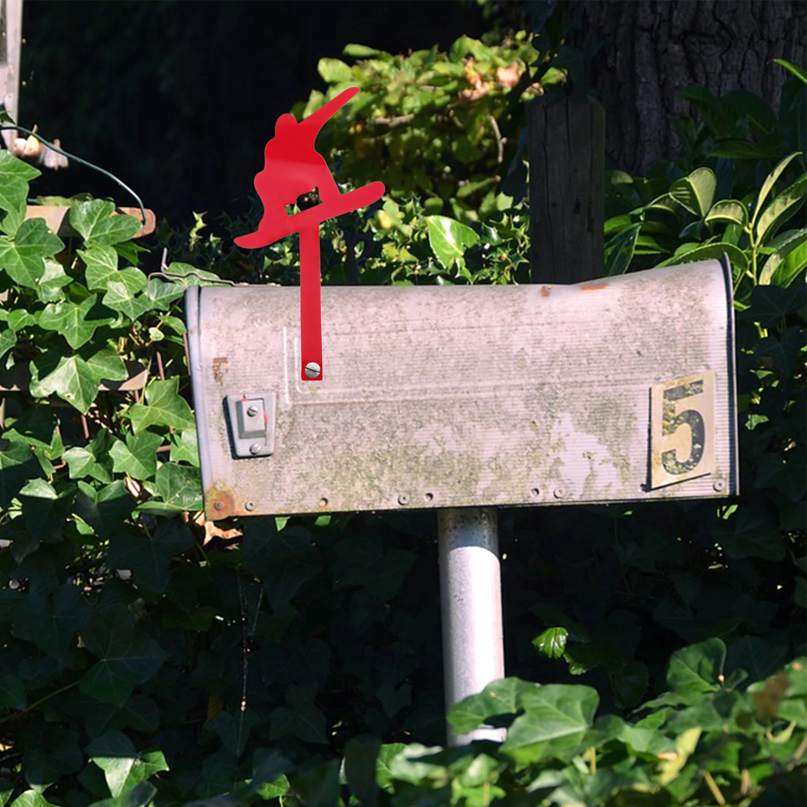 

Christmas Tree Skiing Dog Acrylic Mailbox Decoration Unique Flat Ski Decor Stick on Mailbox Flag Outdoor Ski Decoration