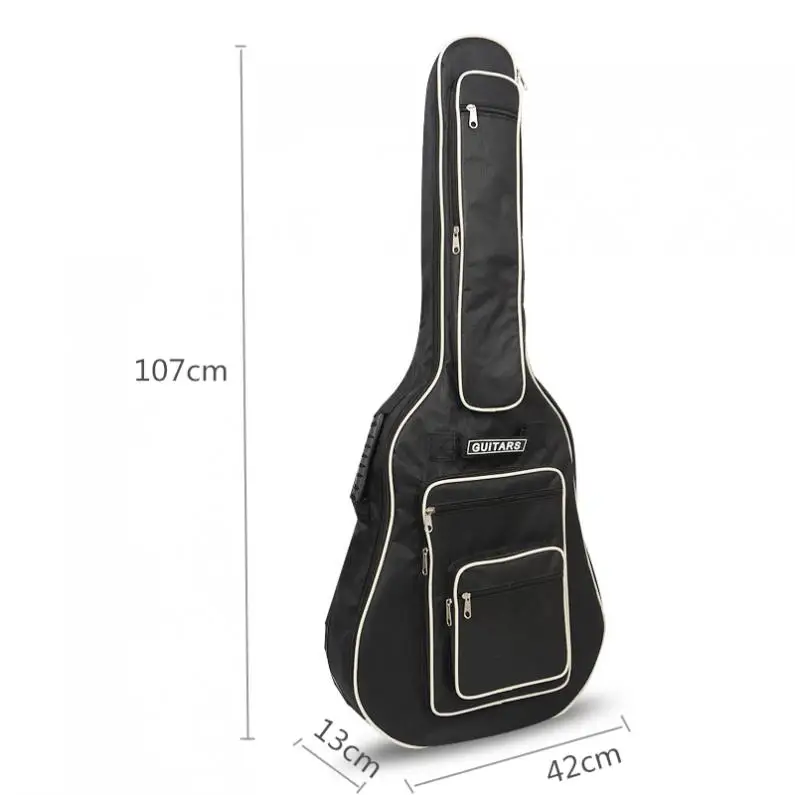 40 41 Inch Acoustic Guitar Bag Case 8mm Padded Cotton Thicken Soft Backpack Folk Guitar Gig Bag More Pocket with Double Straps