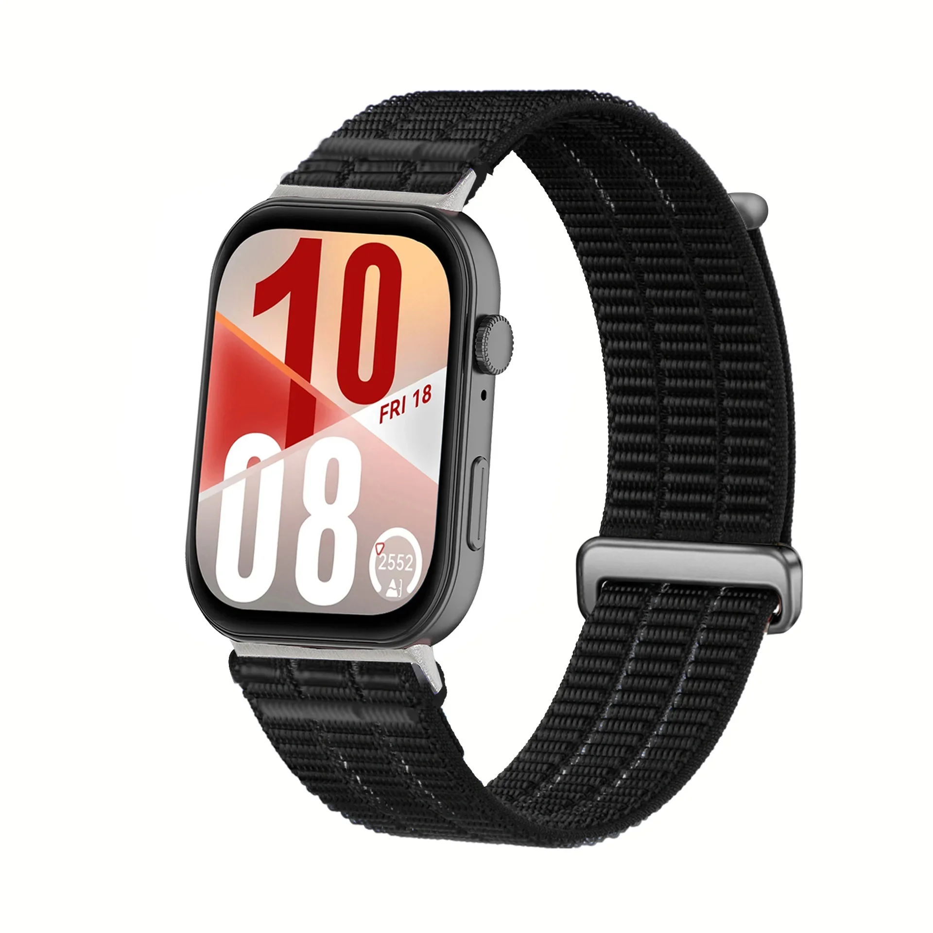A  Double Section Breathable Nylon Loop Watch Strap Skin-Friendly Light Replacement Wrist Band Fit Huawei Fit3 4 5 Fit5 Pro