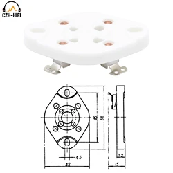 1pc 4Pin UX4 Valve Tube Socket Ceramic Base For 300B 811 2A3 5U4G 45 71A 50 Vintage Audio Amplifier DIY HiFi Chassis Mount