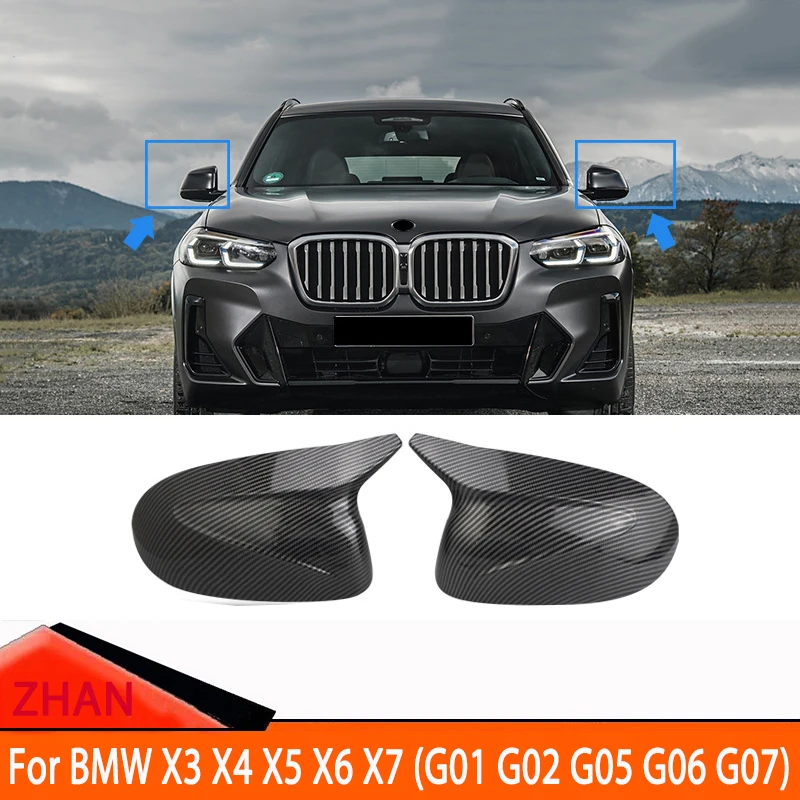 

Carbon Fiber Rearview Mirror Cover Wing Cap for BMW X3 X4 X5 X6 X7 (G01 G02 G05 G06 G07) Exterior Trim