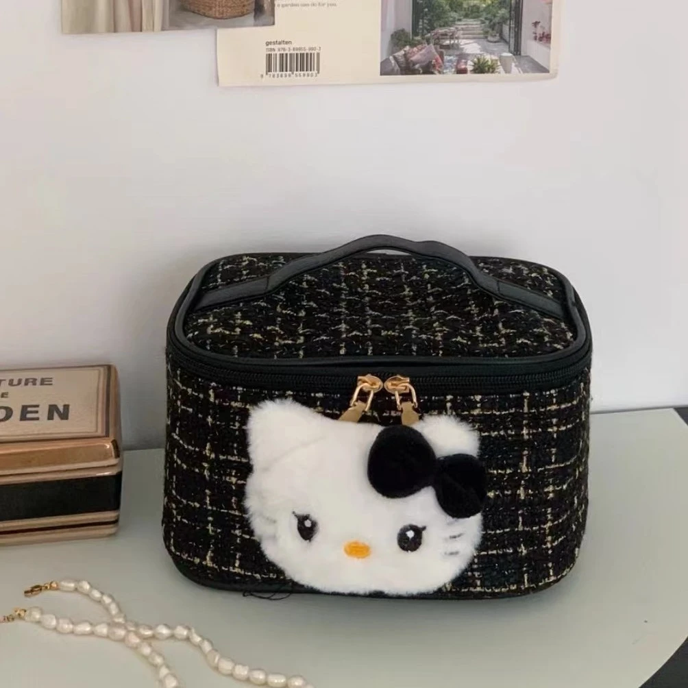 Women Makeup Storage Bags Kawaii Cute Little Cats Cosmetic Case Portable Large Capacity Travel Bag Organizer Storage Makeup Bags