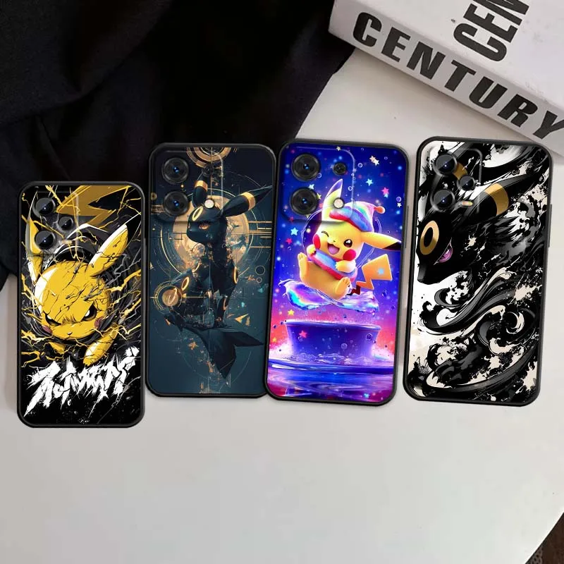 

Dark P-Pok é M-mon Pattern For Xiaomi Redmi Note 14 13 12 12S 11E 11 11S 11T Pro Plus 4G 5G Black Soft TPU Cover