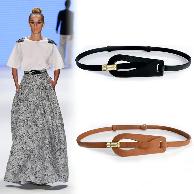 

Женский кожаный ремень с золотой металлической пряжкой, роскошный повседневный модный ремень для джинсов и платьев, женские ремни