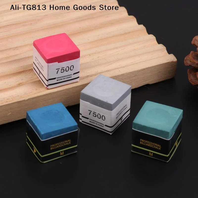 

[TG813]1Pc With Storage Box No-slip Billiard Chalks Pool Cue Stick Chalk Snooker Easy Powder Billiard Chalk Pool Accessories