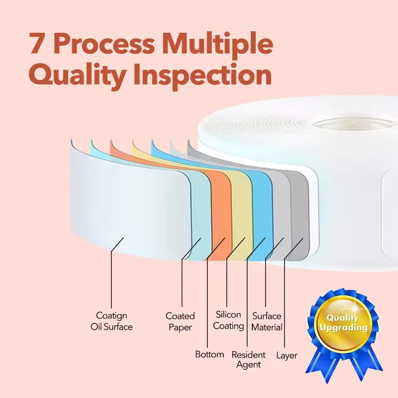 NIIMBOT Self-กาวป้ายความร้อน Sticeker สําหรับ D110/D11/D101 สีป้ายสติกเกอร์ Anti-Oil Scratch-Resistant หนังสือเครื่องหมาย