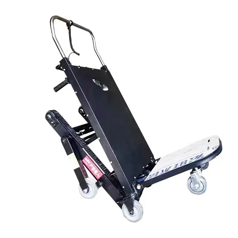 Electric climbing machine artifact truck goes up the stairs to carry goods, crawler type household goes up and down the stairs