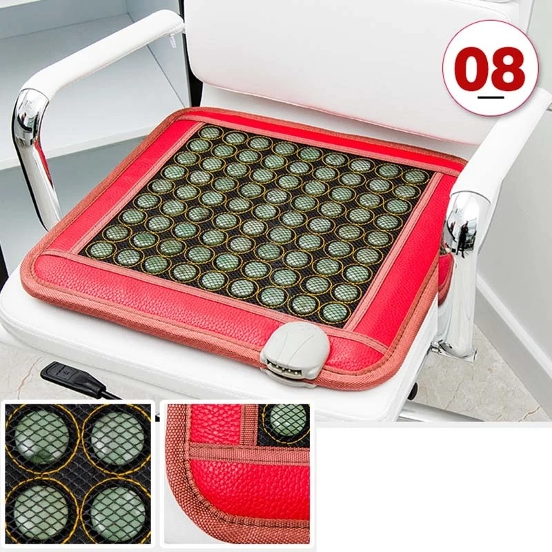 Jade seat cushion, germanium far-infrared seat cushion, electric thermal therapy seat cushion