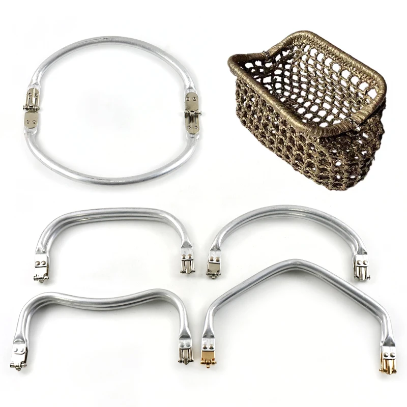 

1-4Pcs Aluminum Tube Bag Handle Metal Purse Frame Kiss Clasp for Clutch Wallet Handbag Sewing DIY Hardware Accessories