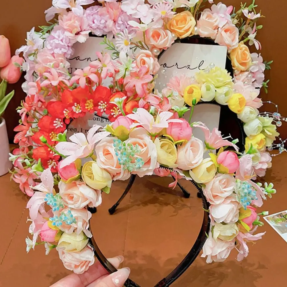 

Cloth Quanzhou Head-pinned Flower Headdress Hair Hoop Simulation Flower Hair Band Photograph Props Hair Accessories