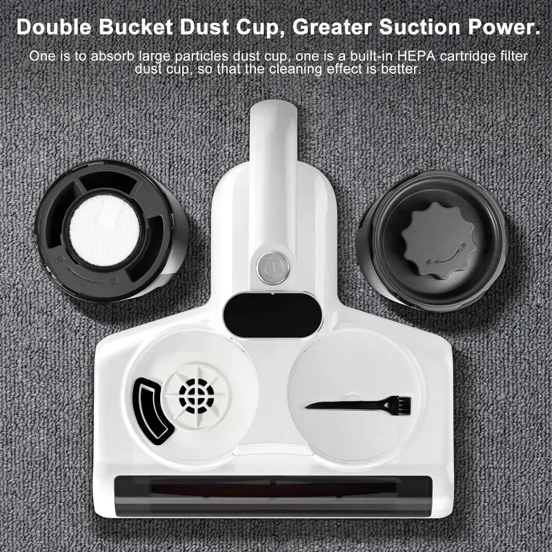 Bed Vacuum Cleaner, UV Mattress Vacuum with Roller Brush & High Heating, Upgrade Double Dust Cup, 400W Powerful Suction Handheld