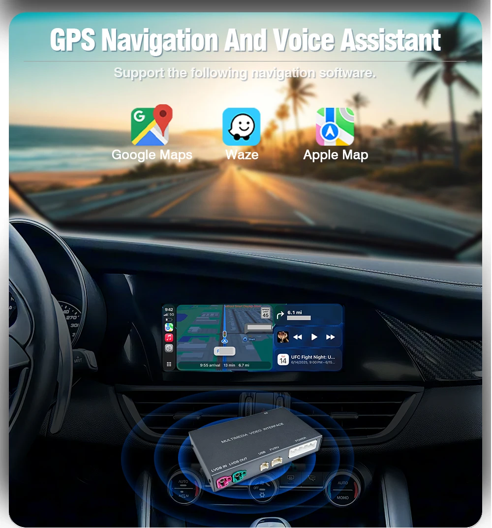 AUTOTOP Wireless Carplay Android Auto Models Funktionsbox für Alfa Romeo Stelvio & Giulia 2017–2019, kompatibel mit OEM-Kamera – Detail 8