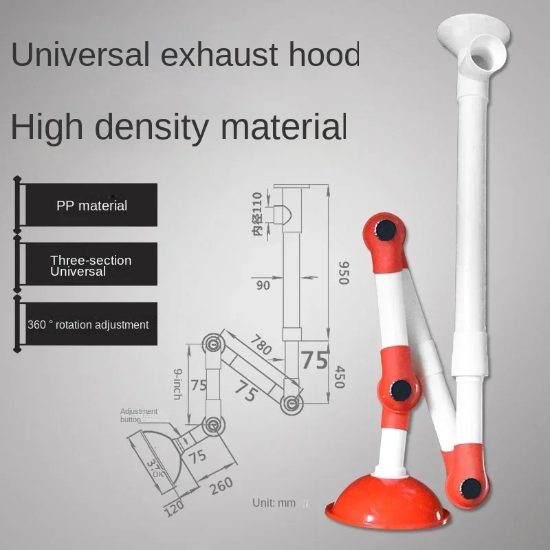 Universal Arm Saughaube Labor Auspuff Flexible Positionierung Rauchen Rohr Kollektor Luft Arm für Belüftung