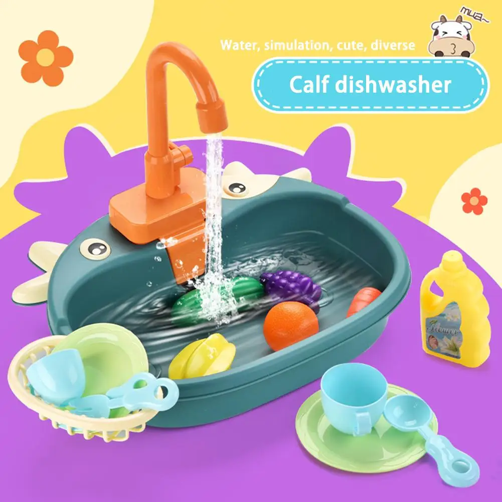 

Игрушечная раковина для кухни с проточной водой, игровой домик, кухонная раковина, ролевые Игрушки для маленьких мальчиков и девочек