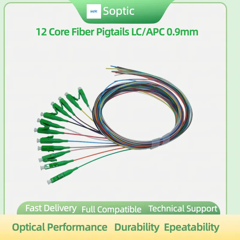 

LC/APC Optical Fiber Pigtails 12 core 3M-0.9mm