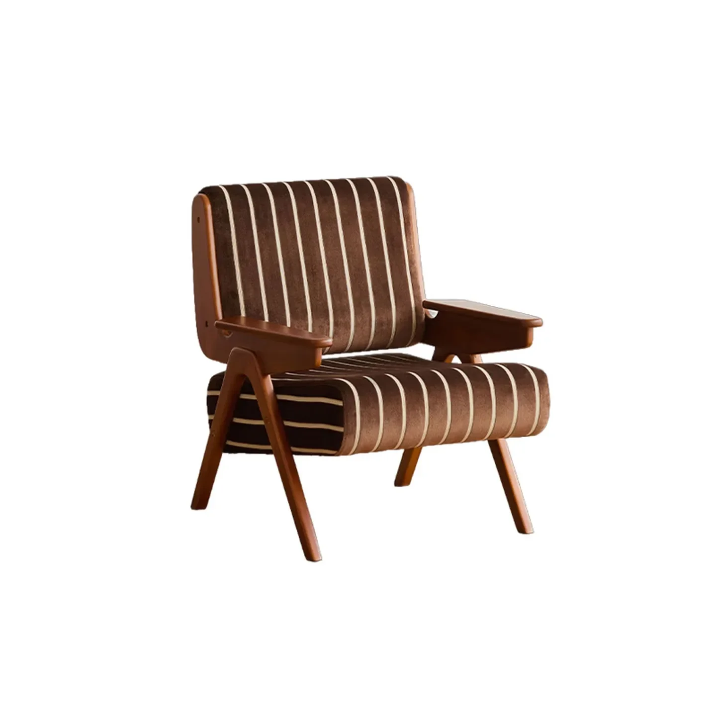 

French retro single sofa chair fabric artistic leisure chair