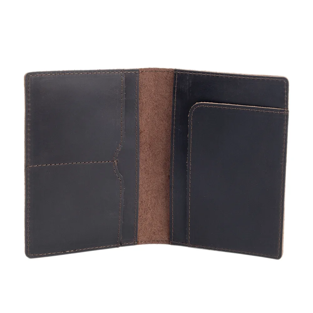 Handcrafted top-grain cowhide passport case, a multi-functional, simple and convenient passport and document protection cover