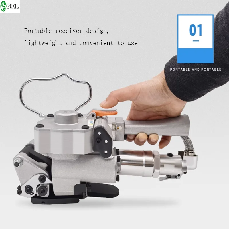 Baler Portable Pneumatic PET Strapping Wrapping Machine Banding Tool Packing Machine 13-19mm 19-25mm PP Plastic Strap