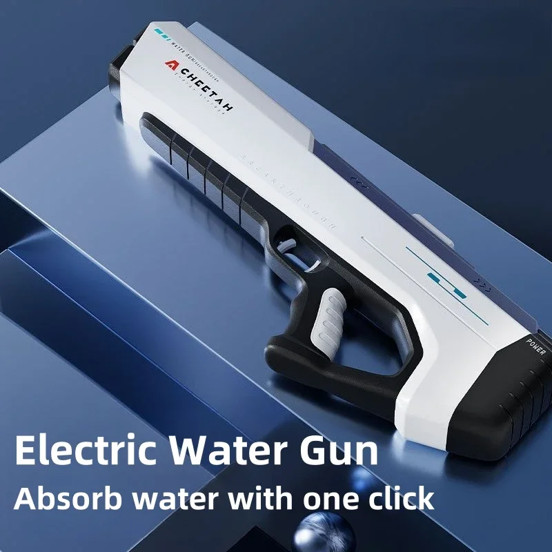 Crianças de alta tecnologia pistola de água elétrica brinquedos um clique absorção automática armas de água verão ao ar livre praia piscina crianças brinquedos