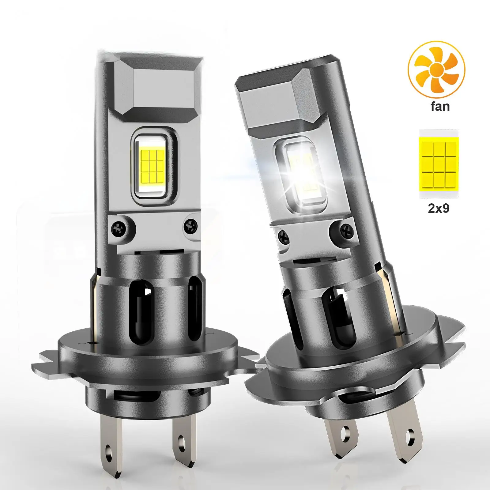 

2Pcs H7 LED Headlight Bulb Mini Wireless 60W 20000LM 6500K CSP for Car Headlamp Auto Diode Lamps H7 Turbo Led 12V