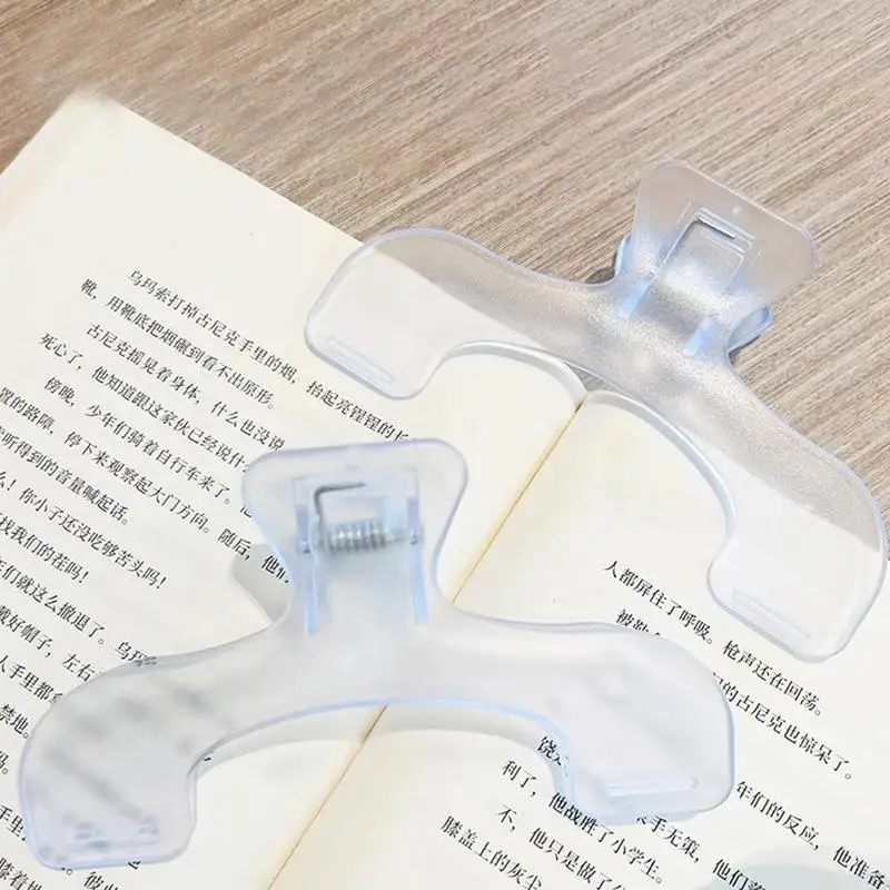 Прозрачный зажим для книг для чтения, держатель страницы книги, толстый и прочный открытый зажим для книг для работы, чтения, дома, школы, книжные магазины