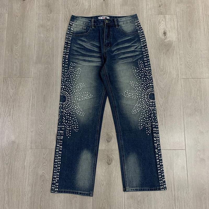 Vale Forever SIRENS DENIMF Uomo Donna Jeans di alta qualità alla moda con diamanti