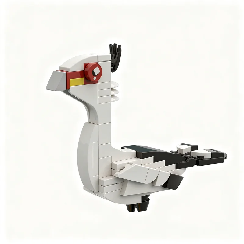 212pcs MOC Creator Secretary Bird - Sagittarius Serpentarius Model Building Blocks Toys Architecture Christmas Gifts Brick DIY