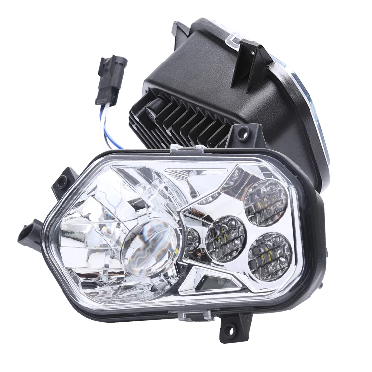 High quality ATV UTV car parts Accessories led projector headlight for RZR xp 4 900 30w Chrome headlamp kit for polaris rzr 800