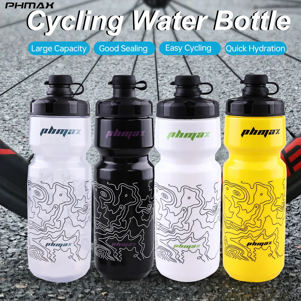 PHMAX 720 ml auslaufsichere Fahrrad-Wasserflasche, leicht, Outdoor-Sport, tragbarer Fahrradkessel, MTB, Straße, PP, große Kapazität, Fahrradbecher