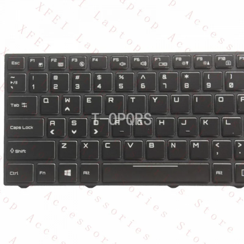 F  For Clevo P651HP6-G P655HP6-G P650HP3-G Keyboard US Colorful Backlit Crystal
